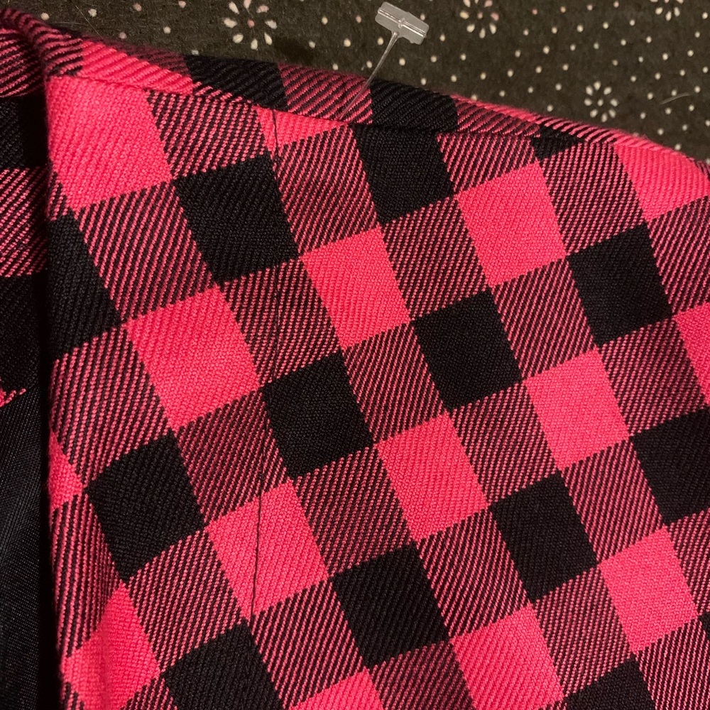 NWOT Jones New York Pink and Black Plaid Blazer - Picture 7 of 8